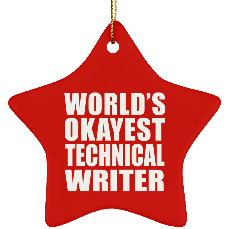 World's Okayest Technical Writer - Star Ornament