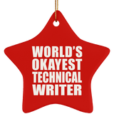 World's Okayest Technical Writer - Star Ornament