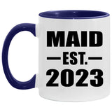 Maid Established Est. 2023 - 11oz Accent Mug Purple