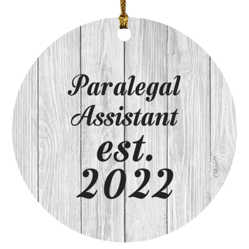 Paralegal Assistant Established Est. 2022 - Circle Ornament F