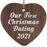 Our First Christmas Dating 2021 - Heart Ornament D