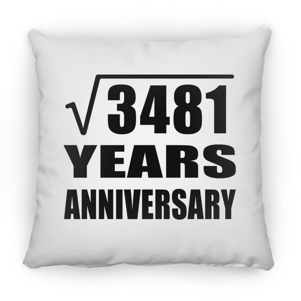 59th Anniversary Square Root of 3481 Years Anniversary - Throw Pillow