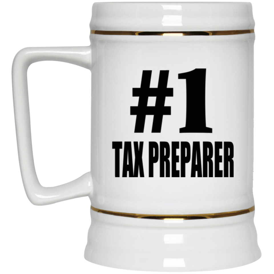 Number One #1 Tax Preparer - Beer Stein
