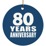 80th Anniversary 80 Years Anniversary - Circle Ornament