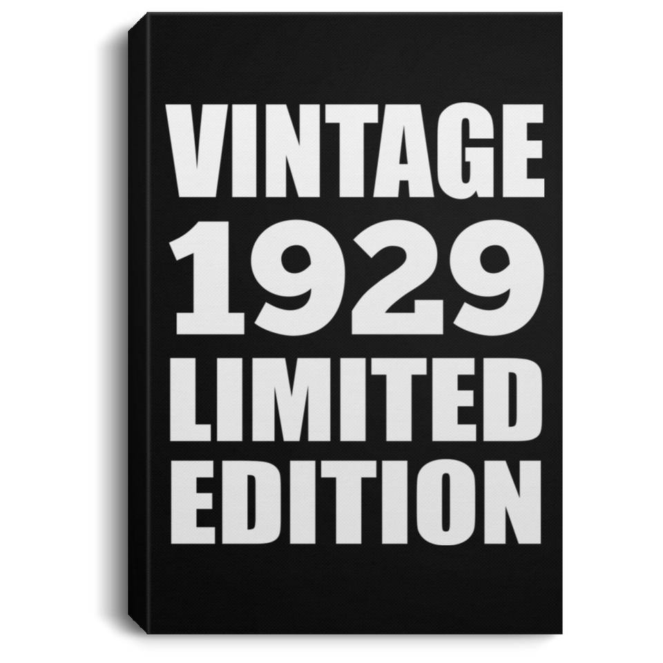95th Birthday Vintage 1929 Limited Edition - Canvas Portrait