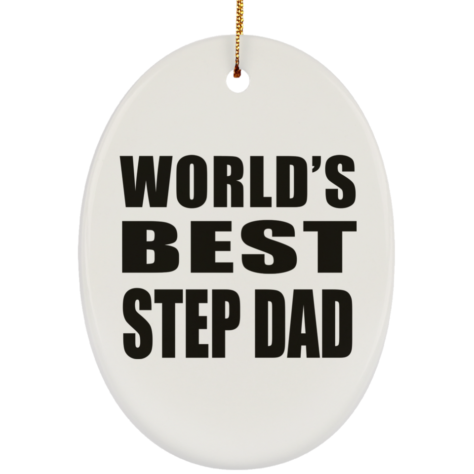 World's Best Step Dad - Oval Ornament