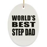 World's Best Step Dad - Oval Ornament