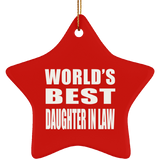 World's Best Daughter In Law - Star Ornament