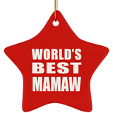 World's Best Mamaw - Star Ornament