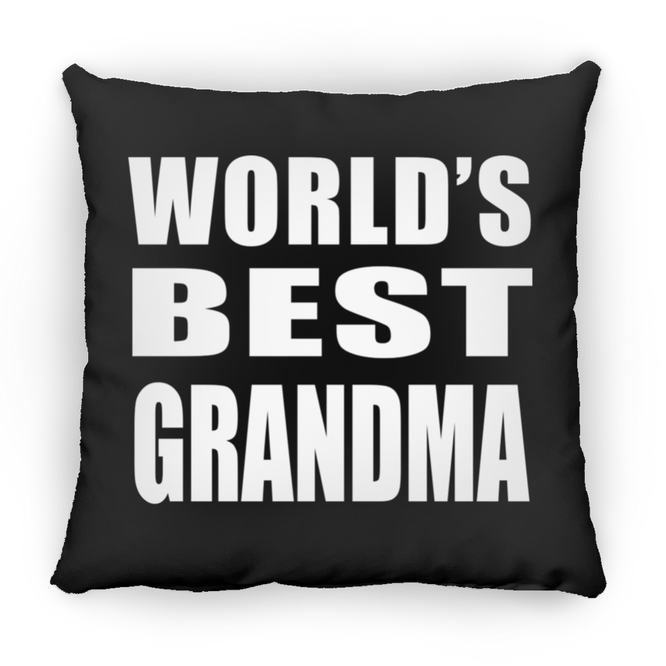 World's Best Grandma - Throw Pillow Black