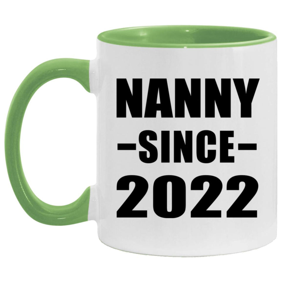Nanny Since 2022 - 11oz Accent Mug Green