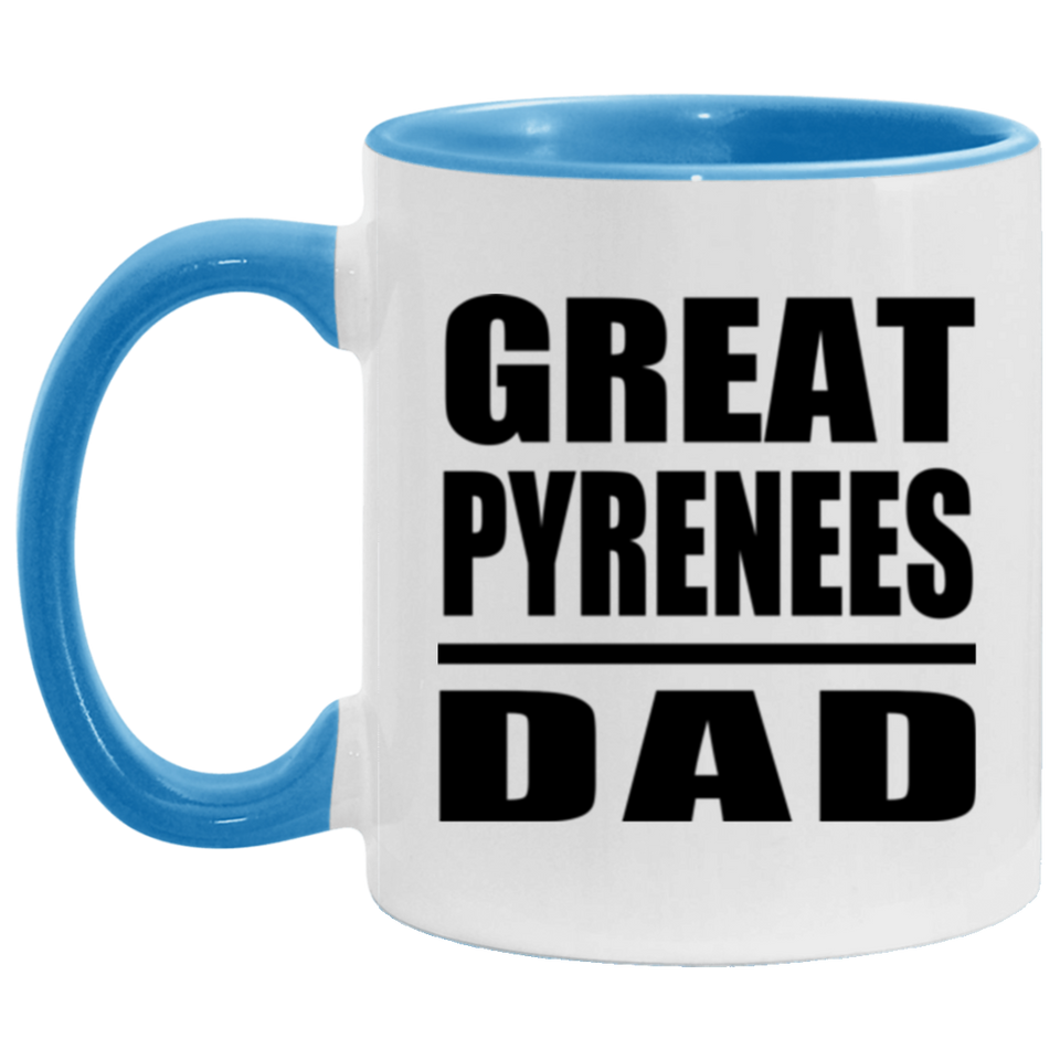Great Pyrenees Dad - 11oz Accent Mug Blue