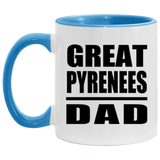 Great Pyrenees Dad - 11oz Accent Mug Blue