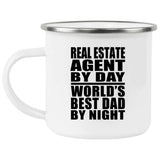 Real Estate Agent By Day World's Best Dad By Night - 12oz Camping Mug