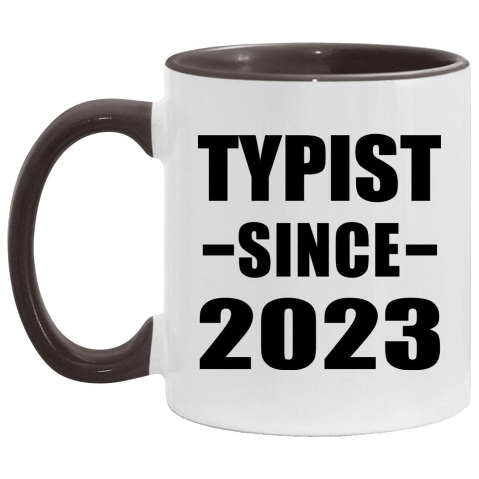 Typist Since 2023 - 11oz Accent Mug Black