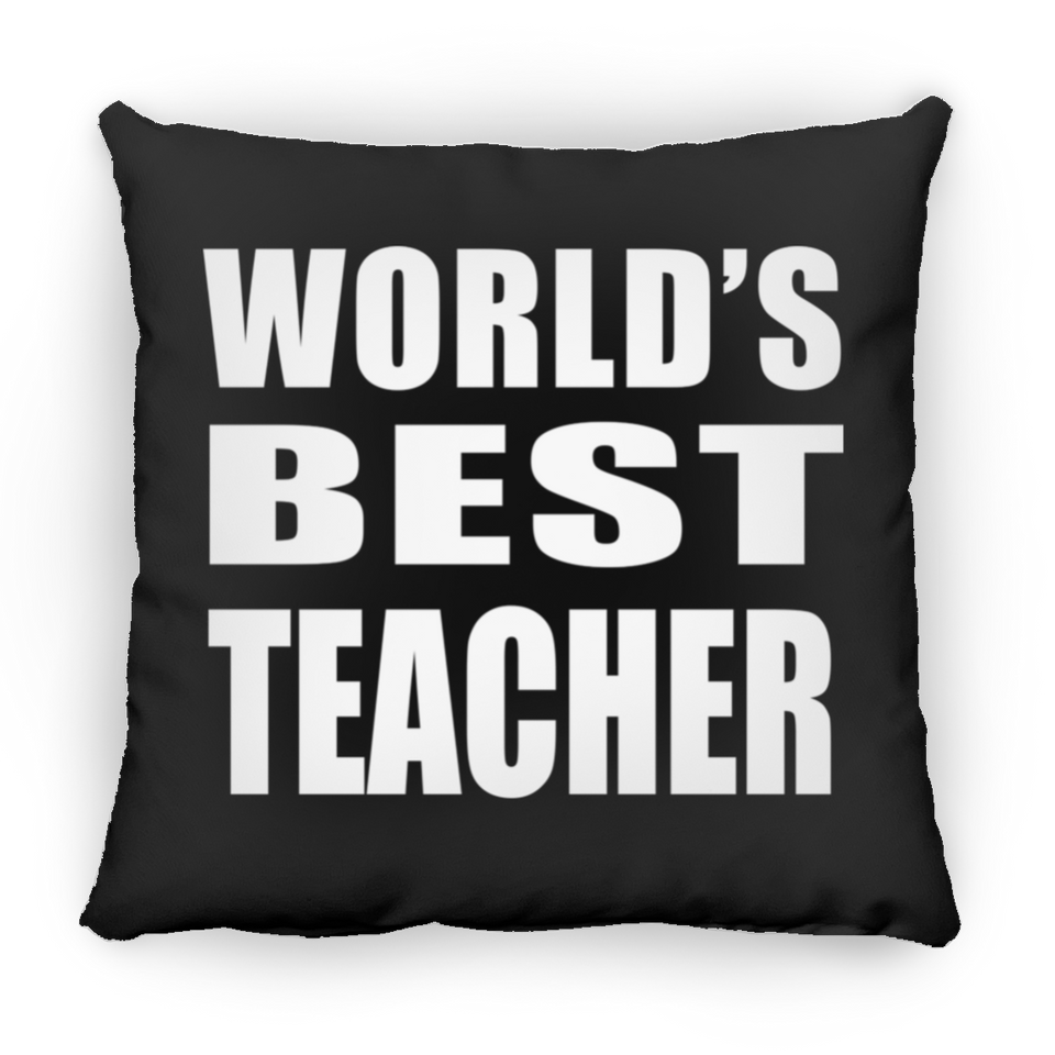 World's Best Teacher - Throw Pillow Black