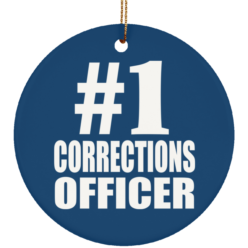 Number One #1 Corrections Officer - Circle Ornament