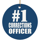 Number One #1 Corrections Officer - Circle Ornament