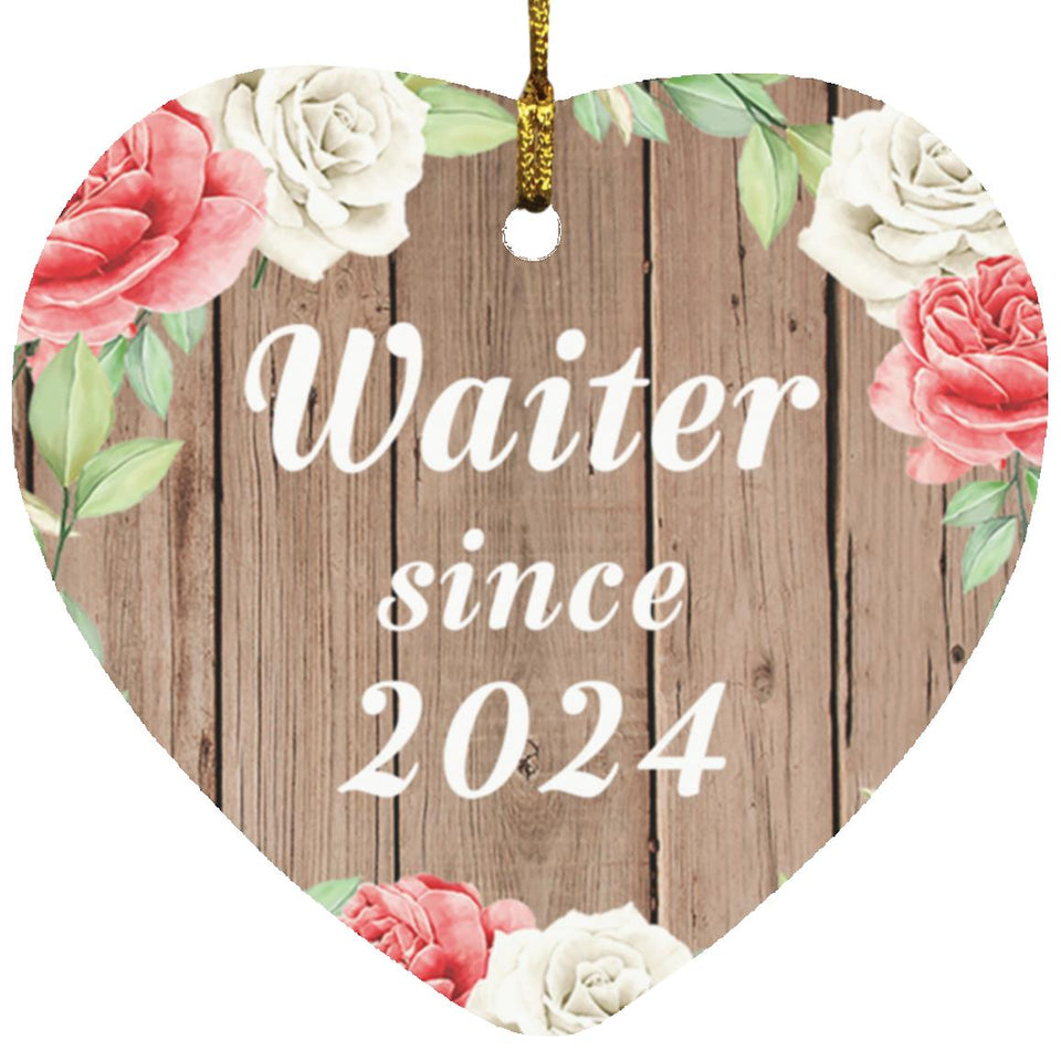 Waiter Since 2024 - Heart Ornament B