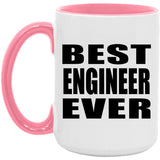 Best Engineer Ever - 15oz Accent Mug Pink