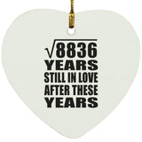 94th Anniversary Square Root of 8836 Years Still In Love - Heart Ornament