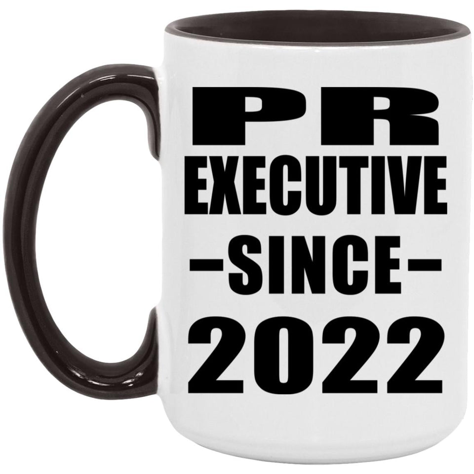 PR Executive Since 2022 - 15oz Accent Mug Black
