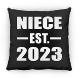 Niece Established EST. 2023 - Throw Pillow Black