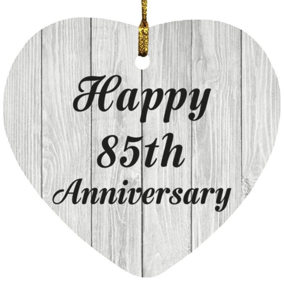 Happy 85th Anniversary - Heart Ornament F