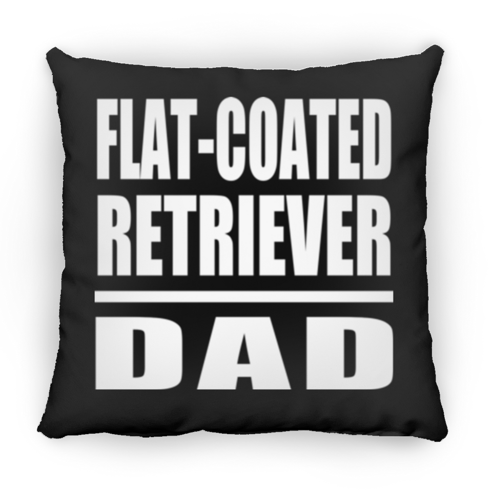 Flat-Coated Retriever Dad - Throw Pillow Black