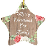 Merry Christmas Cox Family - Star Ornament B