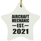 Aircraft Mechanic Established EST. 2021 - Star Ornament
