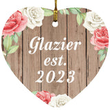 Glazier Established Est. 2023 - Heart Ornament B