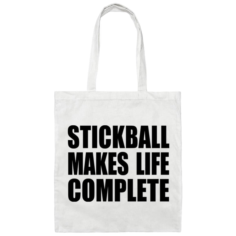 Stickball Makes Life Complete - Tote Bag White