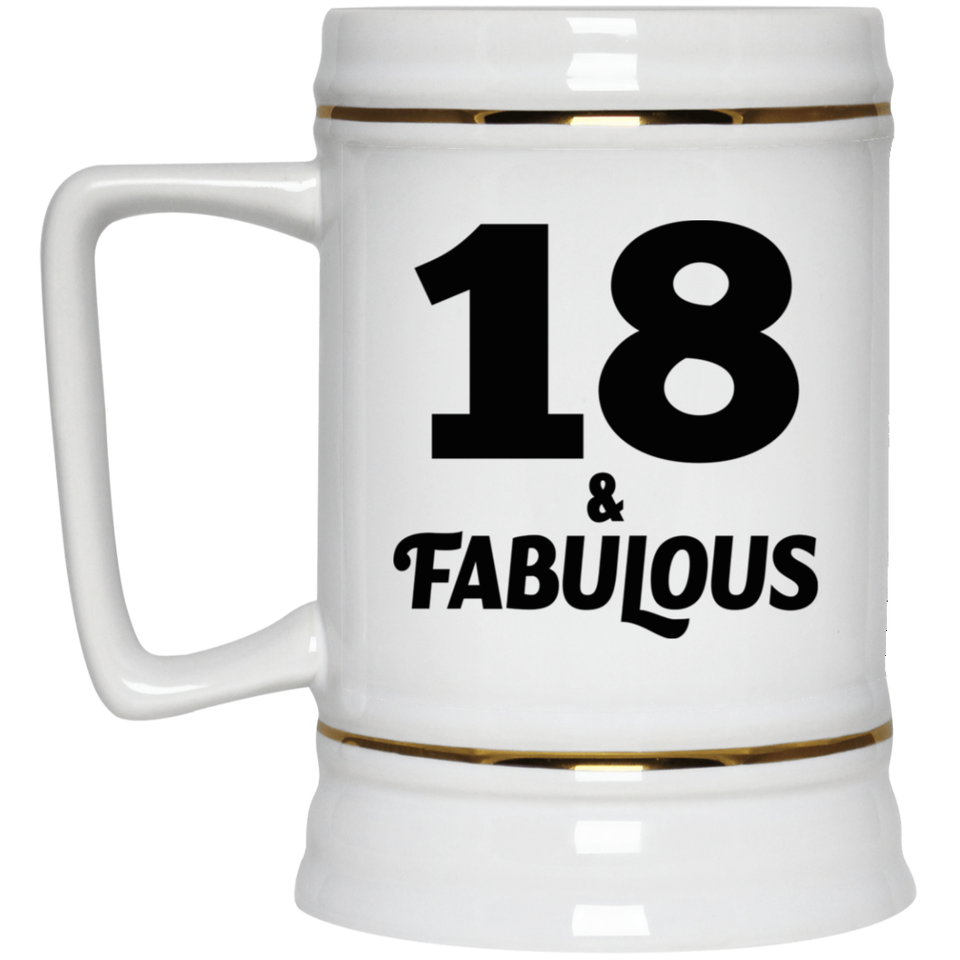 18th Birthday 18 & Fabulous - Beer Stein