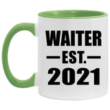 Waiter Established EST. 2021 - 11oz Accent Mug Green