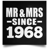 56th Anniversary Mr & Mrs Since 1968 - Poster Square