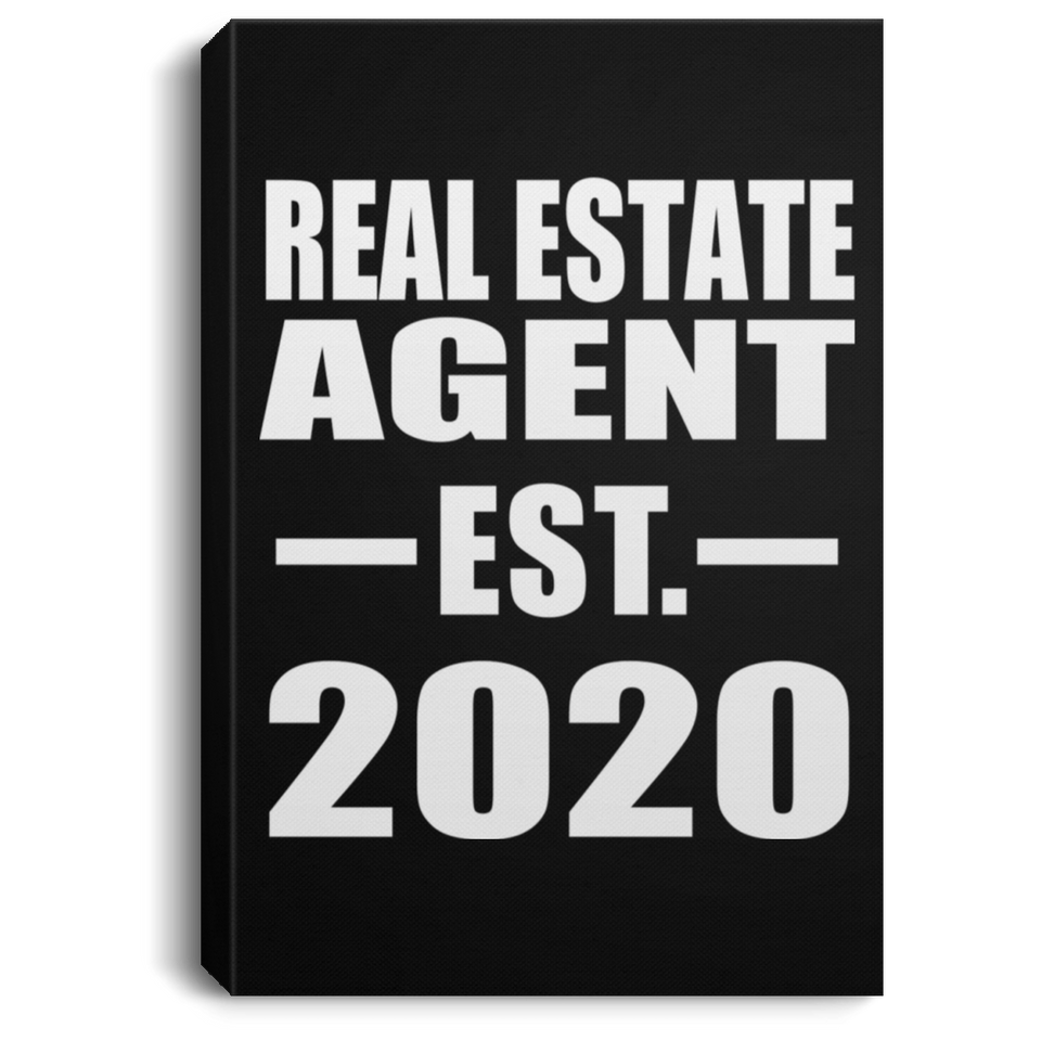 Real Estate Agent Established EST. 2020 - Canvas Portrait
