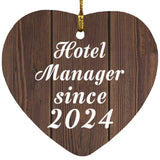 Hotel Manager Since 2024 - Heart Ornament D