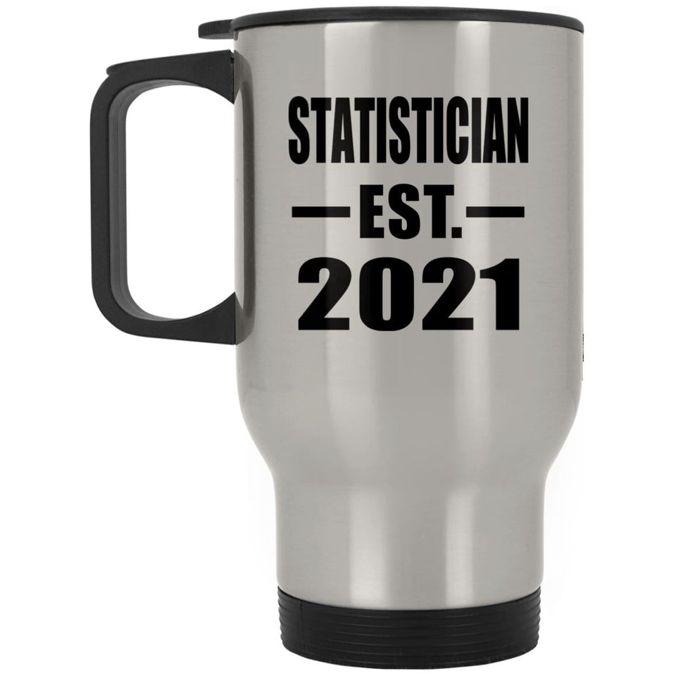 Statistician Established EST. 2021 - Silver Travel Mug