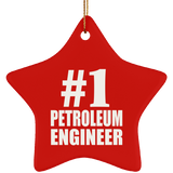 Number One #1 Petroleum Engineer - Star Ornament