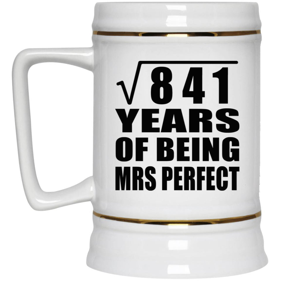 29th Anniversary Square Root of 841 Years of Mrs Perfect - Beer Stein