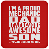 Proud Mechanic Dad Of Awesome Son - Drink Coaster