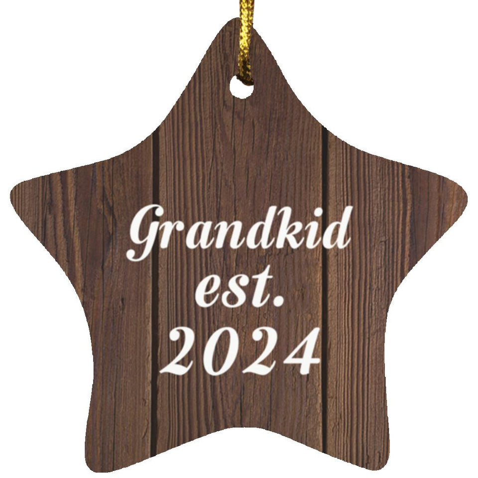 Grandkid Established Est. 2024 - Star Ornament D
