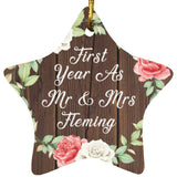 First Year As Mr & Mrs Fleming - Star Ornament A