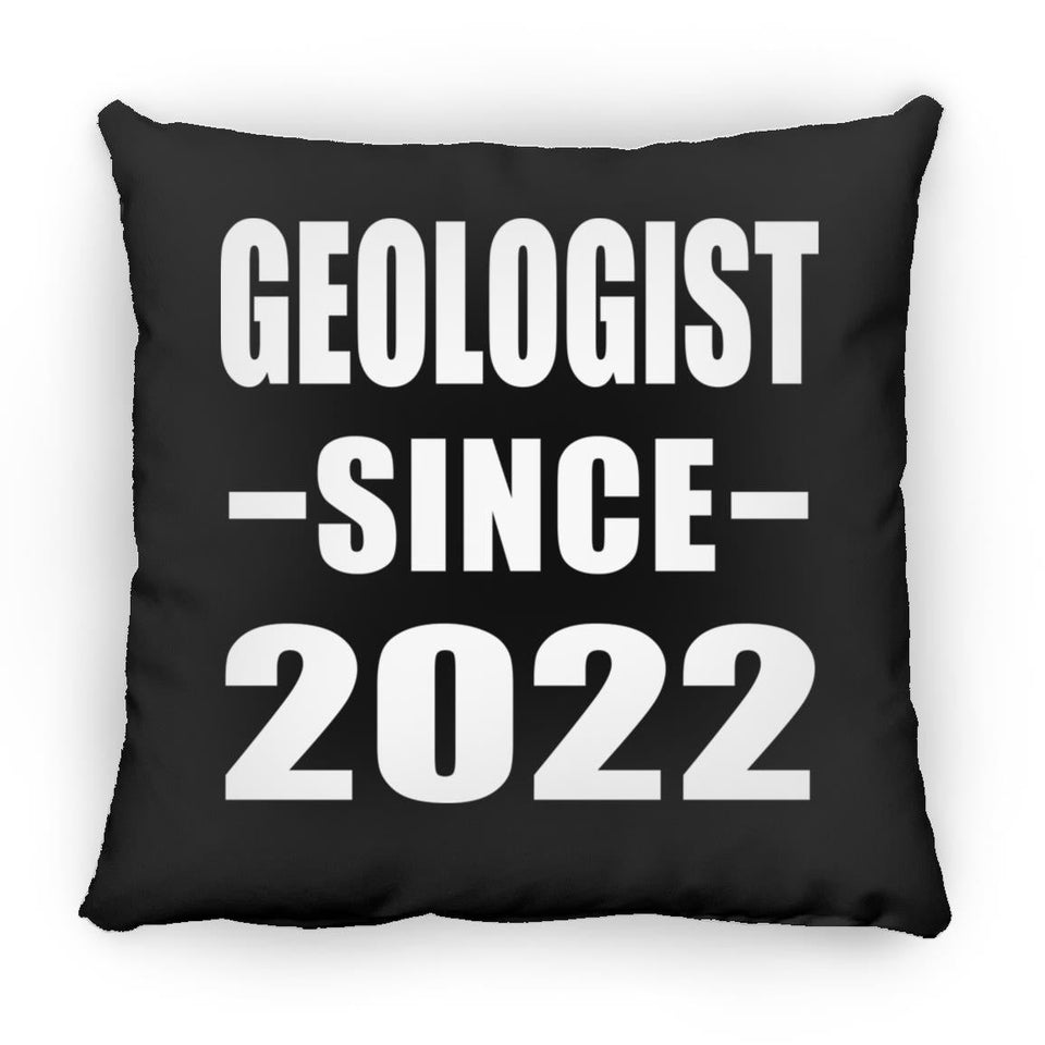 Geologist Since 2022 - Throw Pillow Black