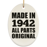 82nd Birthday Made in 1942 All Parts Original - Oval Ornament