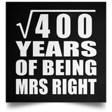 20th Anniversary Square Root of 400 Years of Being Mrs Right - Poster Square