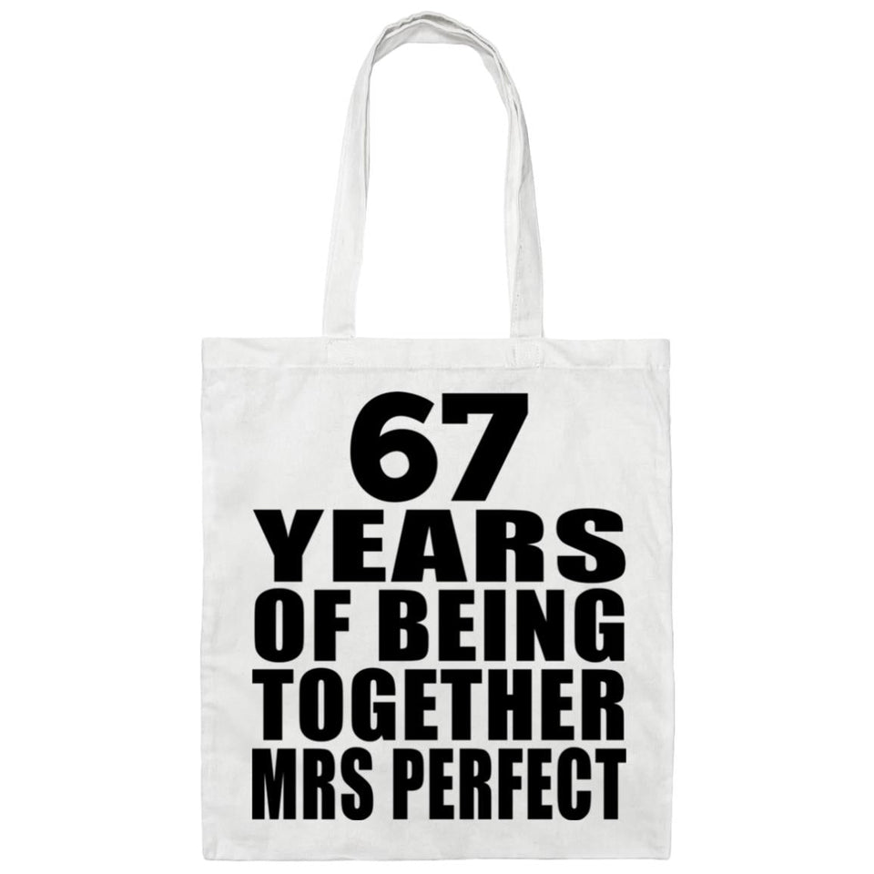 67th Anniversary 67 Years Of Being Mrs Perfect - Tote Bag White