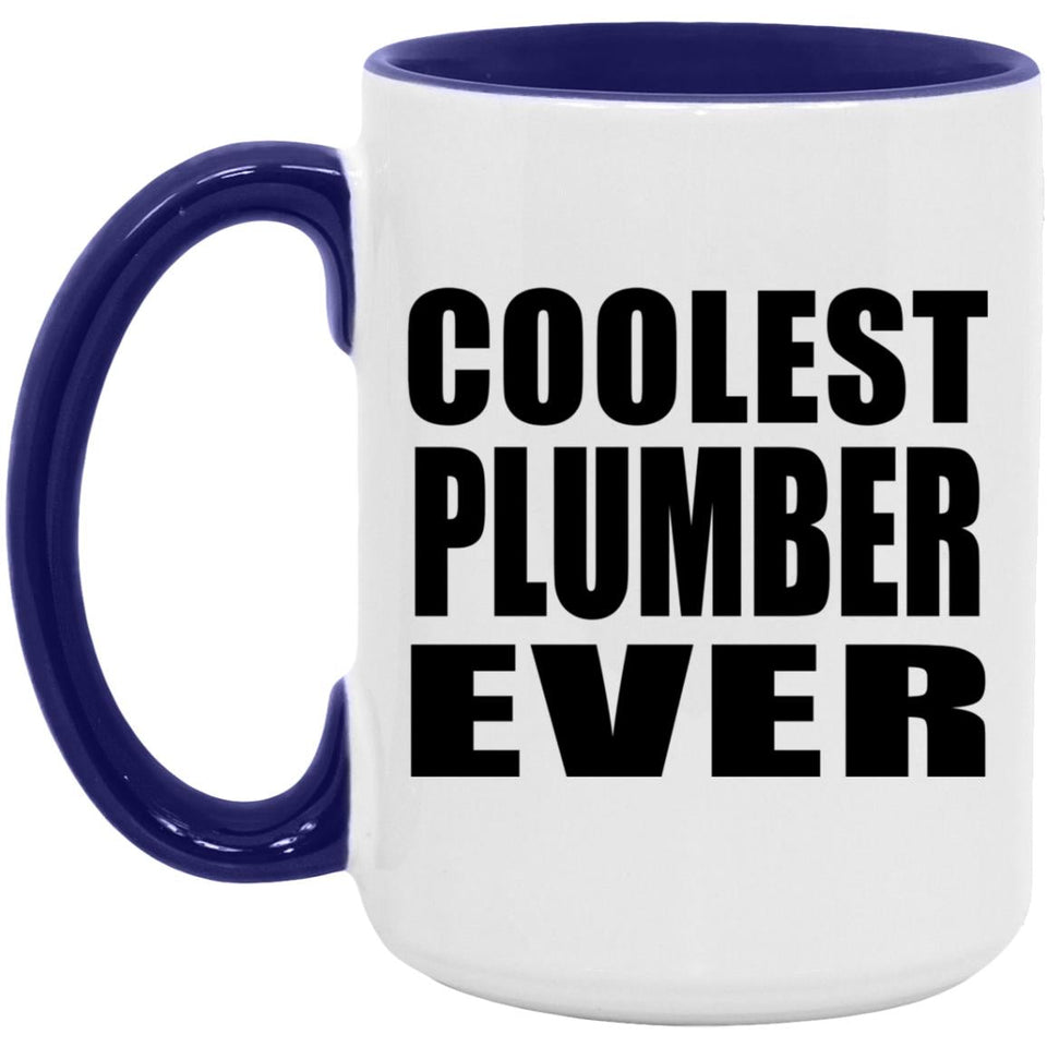 Coolest Plumber Ever - 15oz Accent Mug Purple
