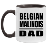 Belgian Malinois Dad - 11oz Accent Mug Black